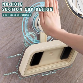 Dayinkes Shower Phone Holder Waterproof, 480° Rotating Adjustable Suction Cup Shower Phone Holder, Fog-Proof Wall Phone Holder Mount, Phone Holder for Shower with HD Touch Screen, for 4-7" Phones