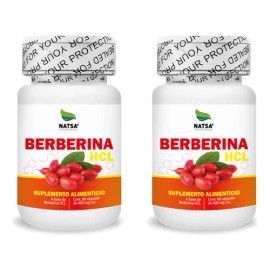 Berberina Hcl, 120 Cápsulas (2 Frascos 60 Cap C/u) Natural