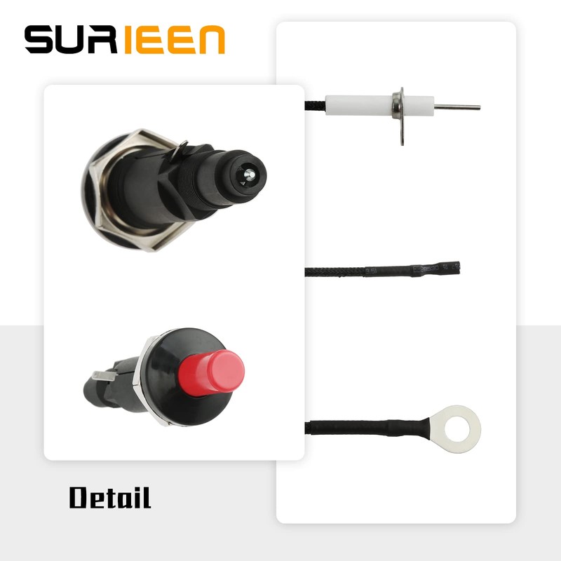SURIEEN 2 Pieces Piezo Ignition, 1 Out 2 Push Button