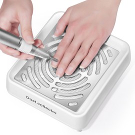 UUE Staubabsaugung für Nägel, Nagelstaubsauger, Nagel Staubabsaugung, 40W, abnehmbar, automatische Induktion, effiziente Staubentfernung, Silber, für Nagelstudios und Privathaushalte