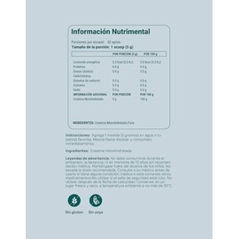 nutriADN Creatina Monohidratada 100% Pura en Polvo 300 g | 60 Días | Creatine Monohydrate Support | Energía Celular y Rendimiento | Fuerza, Resistenci