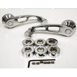 CFR Performance Chrome Billet Aluminum Window Crank Kit - Compatible/Replacement for Chevy/Ford/Mopar