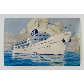 S.S. Bahama Star Tropical Steamship Cruises Miami Florida Postcard Ship Boat