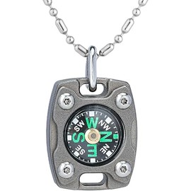 MecArmy CMP Titanium Brass Mini Compass Luxury Survival Pocket Compass - Dad to Son Gift from Mom Dad to Son Graduation Birthday Gift