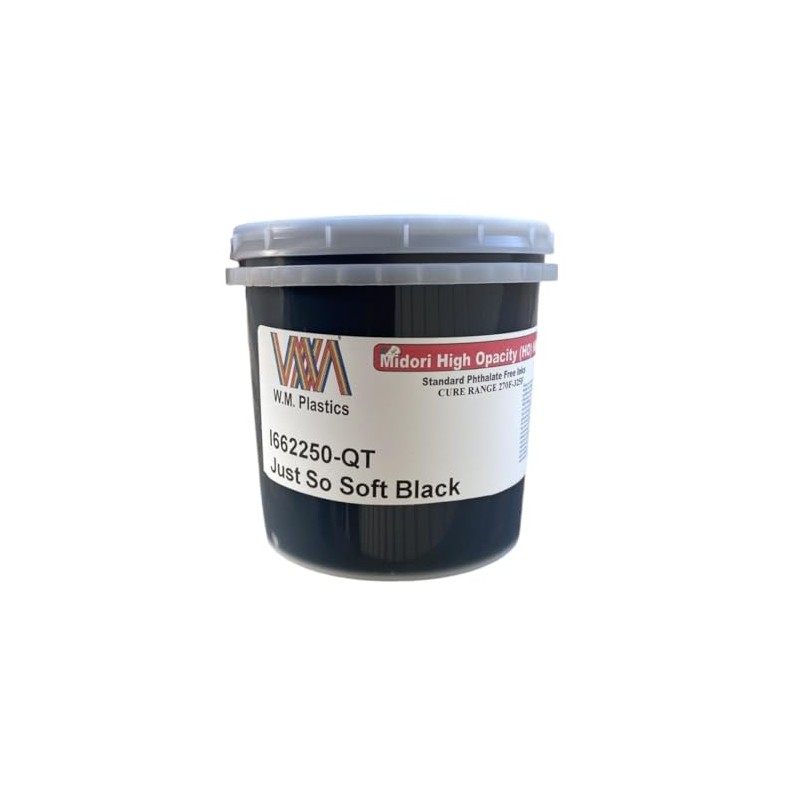 Plastisol Ink for Screen Printing-Quart (Just So Soft Black)