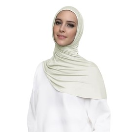 Lina & Lily Women's Instant Hijab Headscarf Ready-To-Wear Modal Jersey, Buttercream