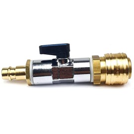Compressed Air Quick Release Coupling Ball Valve Dosing Valve Stop Valve 3/8 Inch with Plug Nipple 3/8 Inch and Coupling Socket 3/8 Inch NW 7
