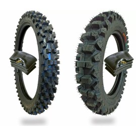 WIG Racing 110/100-18 and 80/100-21 Trail Tires and Extra Heavy 4mm Inner Tube Combo