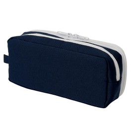 M Plan Pen Case Cubix Round Zip Box - Colored N Navy 106214-08-160
