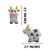 Mini Rubber Cows Moo Moo Subaru 20pk Black and White