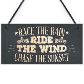 RED OCEAN Ride Motorcycle Enthusiast Motorbike Man Cave Sign Garage Vintage Dad Grandad Gift For Him