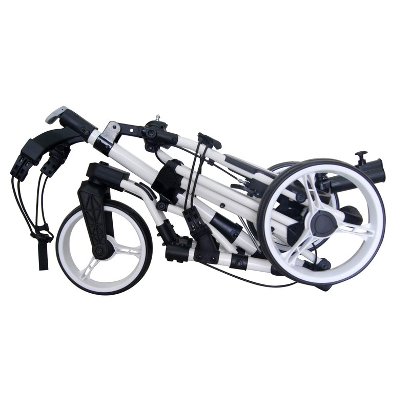 Qwik-Fold 360 Swivel 3 Wheel Push Pull Golf CART -