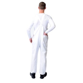 Roadmaster Bib and Brace Dungaree Overalls Painters Suit for Decorators Builders, White, 2XL