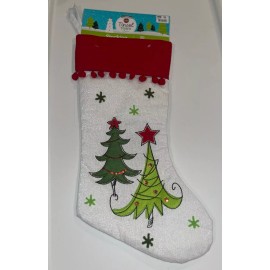 Winter Wonder Lane Tinsel Town Collection 20 Inch Stocking With Christmas Trees