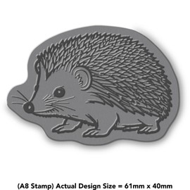 'Cute Hedgehog' Rubber Stamp - Unmounted Design for Crafting & Scrapbooking, A8 (RS00052648)
