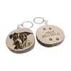Jack Russell Natural Wood Keyring