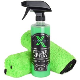 Liquid X Classic Detail Spray Combo - 16oz Detail Spray & Green Xtreme Waffle Weave Microfiber Towels