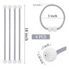 FuninCrea Magnetic Curtain Tiebacks 4 Packs (gray)