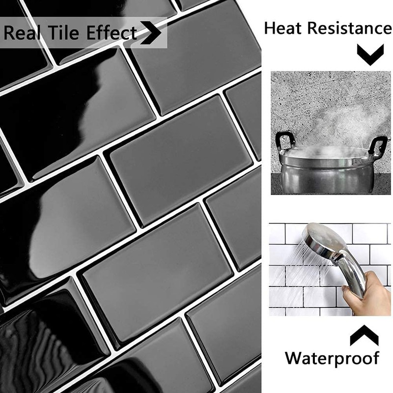 Yoillione Peel and Stick Backsplash Kitchen: 10-Sheet Back Splash Stick
