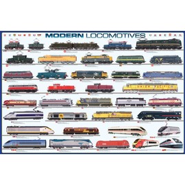 EuroGraphics Modern Locomotives Poster 24 x 36
