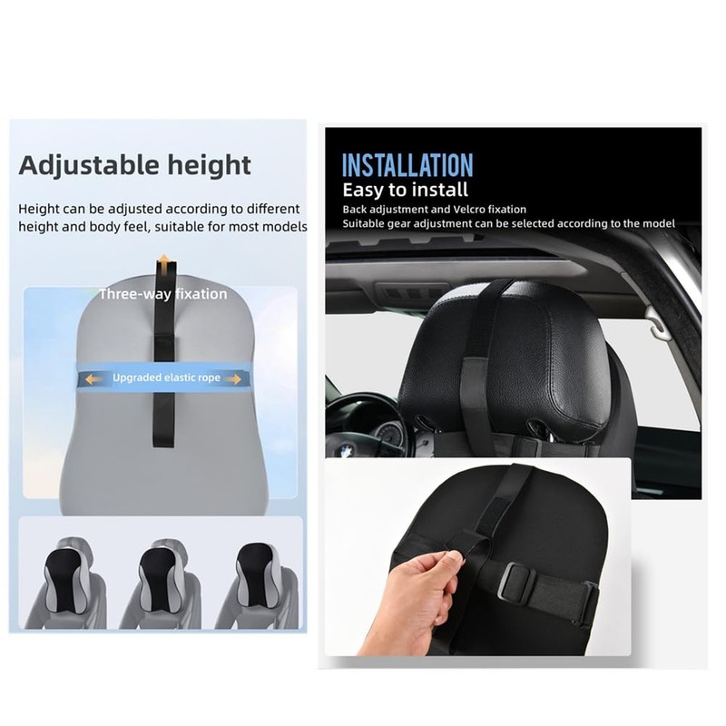 ZLOHPAE Memory Foam car Neck Pillow and Lumbar Support Pillow