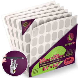 GreenFix Large Sticky Dots 200PCs - Clear Glue Gel Dots Removable - Self Adhesive Dots Double Sided - Sticky Tack for Collectibles, ​​Figurines Home Decor, Arts and Crafts