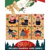 qiqee Christmas Shoes Bakery Boxes with Window 60pcs 4x4x2.5 Mini