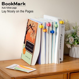 3Pcs Automatically Stay in Place Bookmark, Bookmarks for Women, Men, Book Lovers, Page Markers for Students Teachers Reading, No Hassle to Turn The Page, Silicone Book Mark Clip