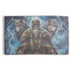 Pandiui23 Decorative House Flag for Yard Norse Viking Runes Print