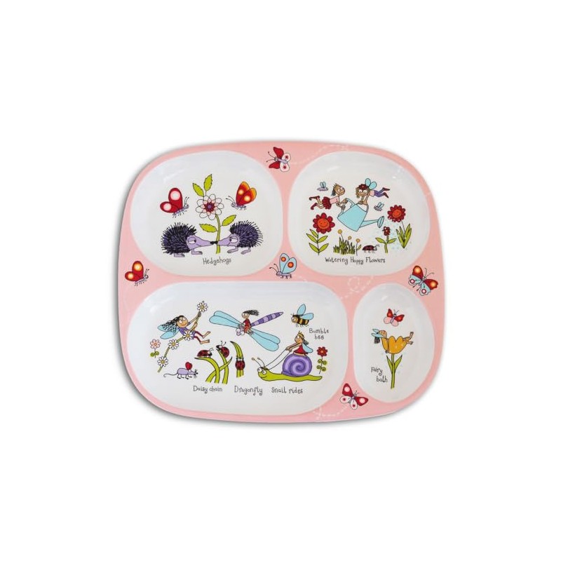 Tyrrell Katz Toddler Divider Plate in Green with 4 Sections