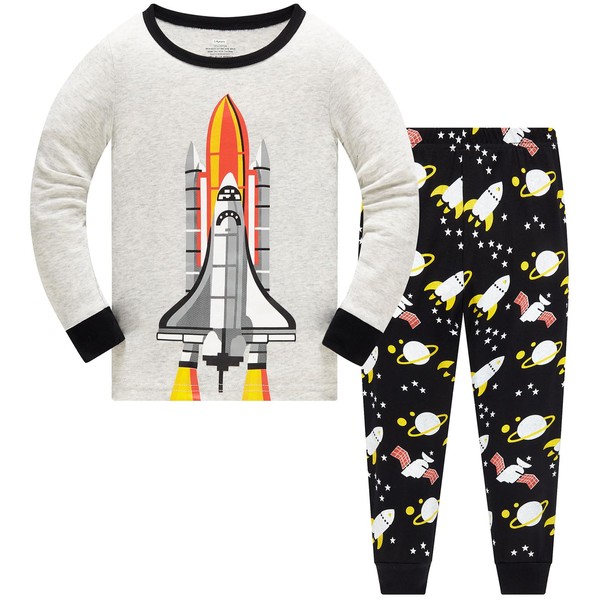 Colobe Boys Pyjamas Astronaut Shark Square Long Sleeve Two Piece