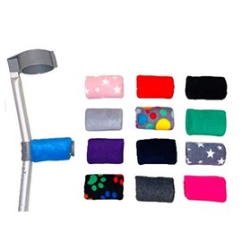 Comfy Crutch Handle Padded Cover – A Pair of Pad Covers in a Choice of Colours & Designs - Black, Blue, Red, Grey Multi Spot, Pink Star, Purple, Grey Stars, Pink, Navy, Paw, Grey, Green