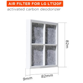 YoiYee 2-Pack Refrigerator Fresh Air Filter for LG LT120F, Activated Carbon Deodorizer, Easy Install Replacement Parts