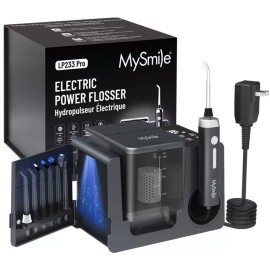 MySmile LP233 PRO UVC Sterilizable Electric Water Flosser 800ML Dental Cleaner - Black