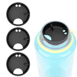 Linkidea 4 Pack Water Bottle Silicone Splashguard Compatible with Nalgene Sustain Wide Mouth 32oz, Anti-Spill Splash Guard for Wide-Necked Bottles with 53mm Opening, Waterbottle Easy Sipper