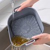 2PCS Fryer Silicone Liners 8in Square Odourless Thickened Foldable Fryer
