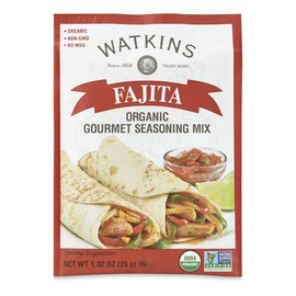 Watkins Organic Fajita Gourmet Seasoning Mix, 1.02 oz. Packets (Pack of 12)