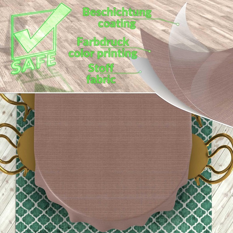 Fabric Tablecloth, Textile Table Linen, Cotton Polyester, Washable, Plain Ornamental