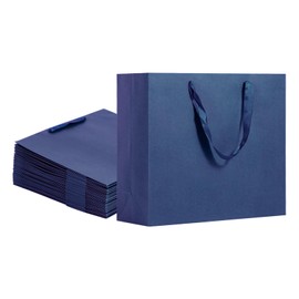 Gentleman Bluegift bags 18 pcs, reusable thick cardboard gift bags, party gift bags, shopping bags, retail product bags, wedding party gift bags