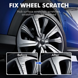 Xtryfun Mirror Silver Rim Touch Up Paint, Automotive Touch Up Paint Bottles with Brush, Car Wheel Scratch Repair Touch Up Paint, Quick and Easy Fix Rim Scratches, Chips, Curb Rashes and Surface Damage