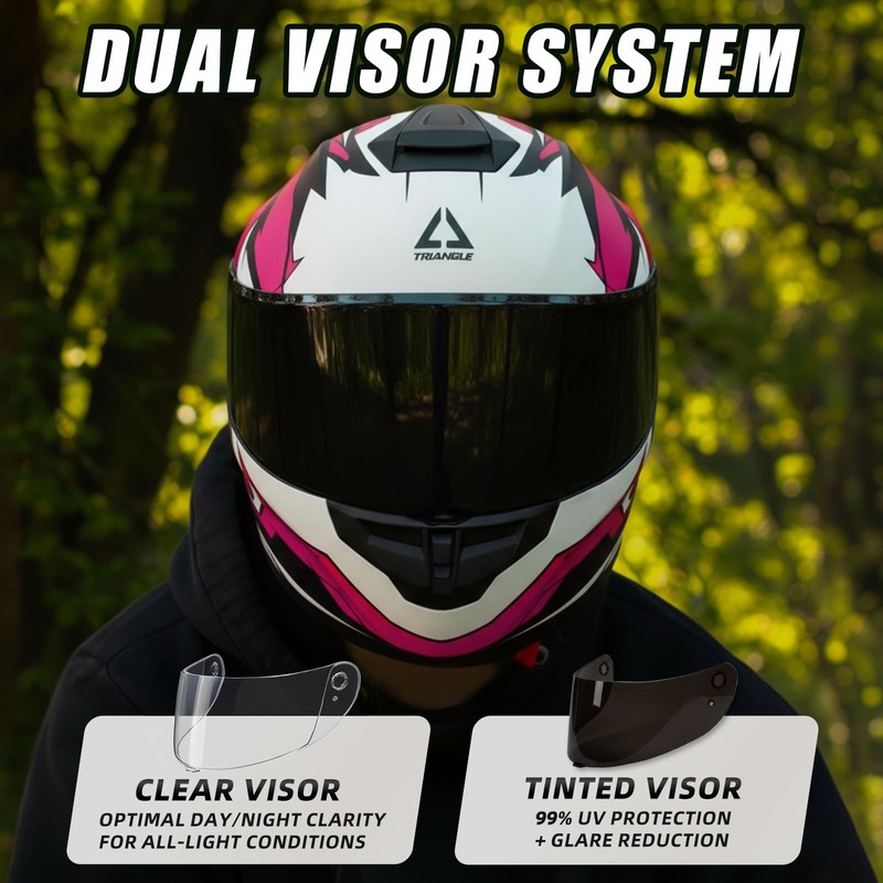 TRIANGLE Motorcycle Helmets Full Face Motorcycle Helmet for Men &