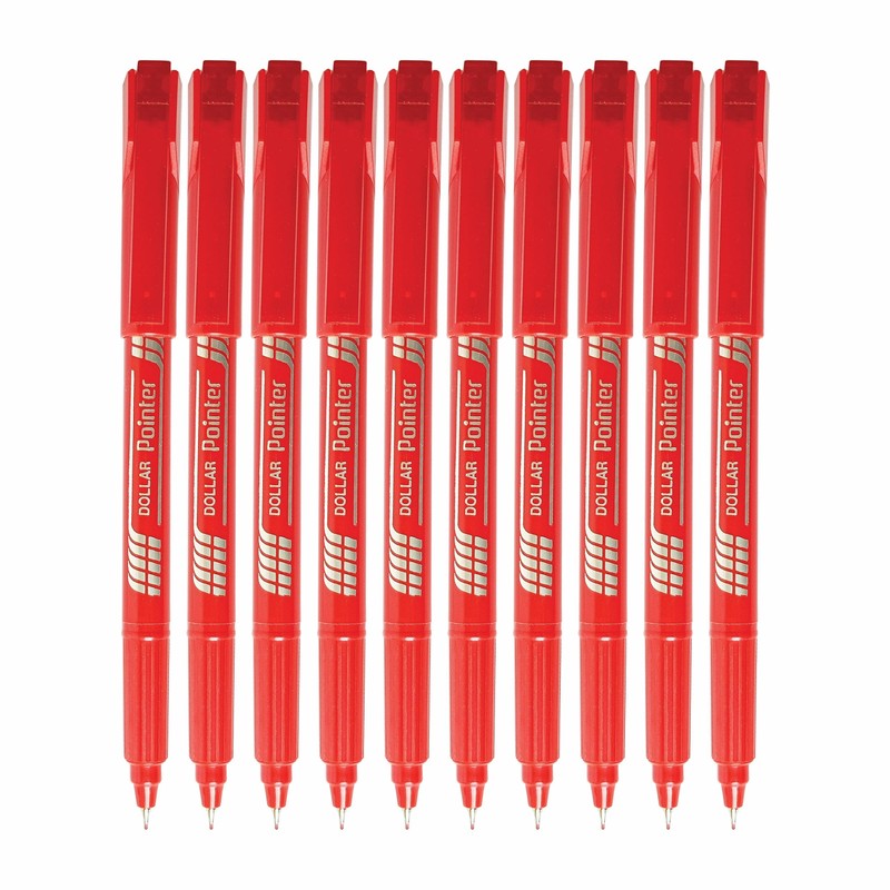 Z3FT Fineliner Pens, RED, Fine Tip (0.3mm), Pack of 10,