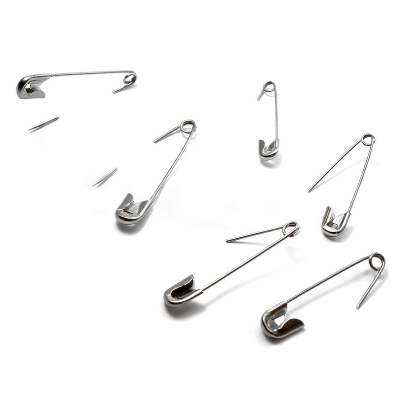 vrupin 100Pcs-3inch Stainless Steel Safety Pins,Safety Pins Bulk Metal Silver