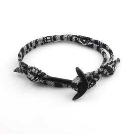 KOEDLN Shark Tail Anchor Hook Bracelet Nylon Polyester Rope Adjustable Bracelet for Men -Anchor 2