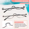 KoKoBin Half Reading Glasses for Men Women,Half Moon Metal Frame