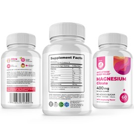 Magnesium Gummies Sugar-Free - Calm Magnesium Supplement for Children, Supports restful Sleep, Sugar-Free Magnesium Citrate Gummies for Kids & Adults (120 Count)