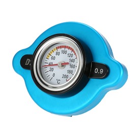 Radiator Cap,0.9 Bar Thermostat Radiator Cap Cover with Water Temperature Thermometer for Duangu Truck Forklift Trailer