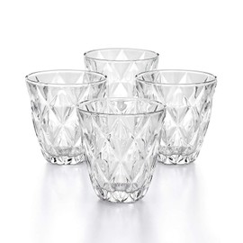 The Cellar Clear Diamond Double Old-Fashioned Glasses, Set of 4