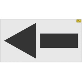 62" STRAIGHT ARROW Stencil - 1/8" (.125") PRO-Grade LDPE