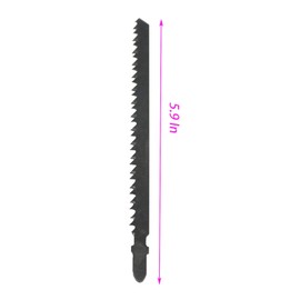 T-Handle Jig Saw Blade Set, 5 PCS 6” 4mm Pitch Metal T-Handle Jig Saw Blade, Jig Saw Blade Set for Wood, Plastic and Metal Cutting (5)